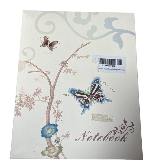 Locking Journal Black with Aqua Lining Card/Pen Holder-Undated Pages- New in Box - Picture 4 of 7